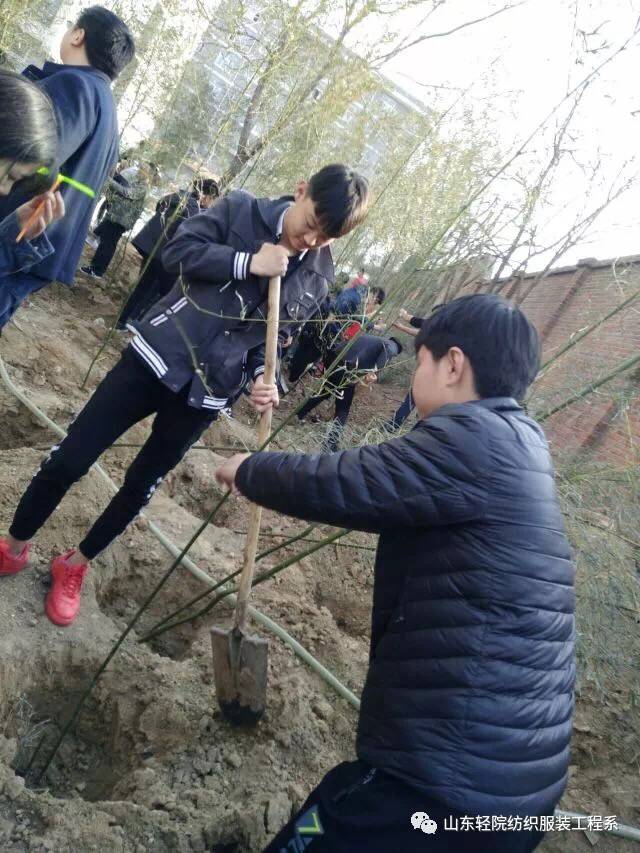 播种绿色，收获希望——纺织服装工程系植树活动